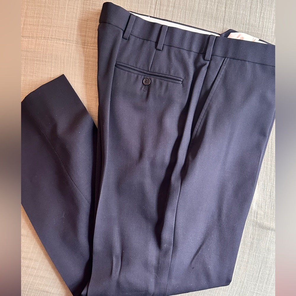 Men's Classic Navy Blue Dress Pants (2 pairs)